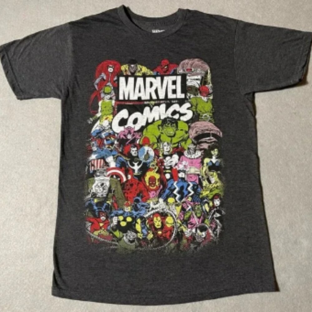Marvel Comics Superhero & Villains Men’s T-Shirt Size Small